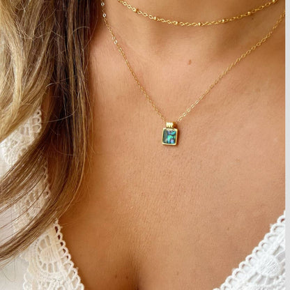 True by Kristy Jewelry - Aloha Abalone Shell Beach Gold Filled Necklace