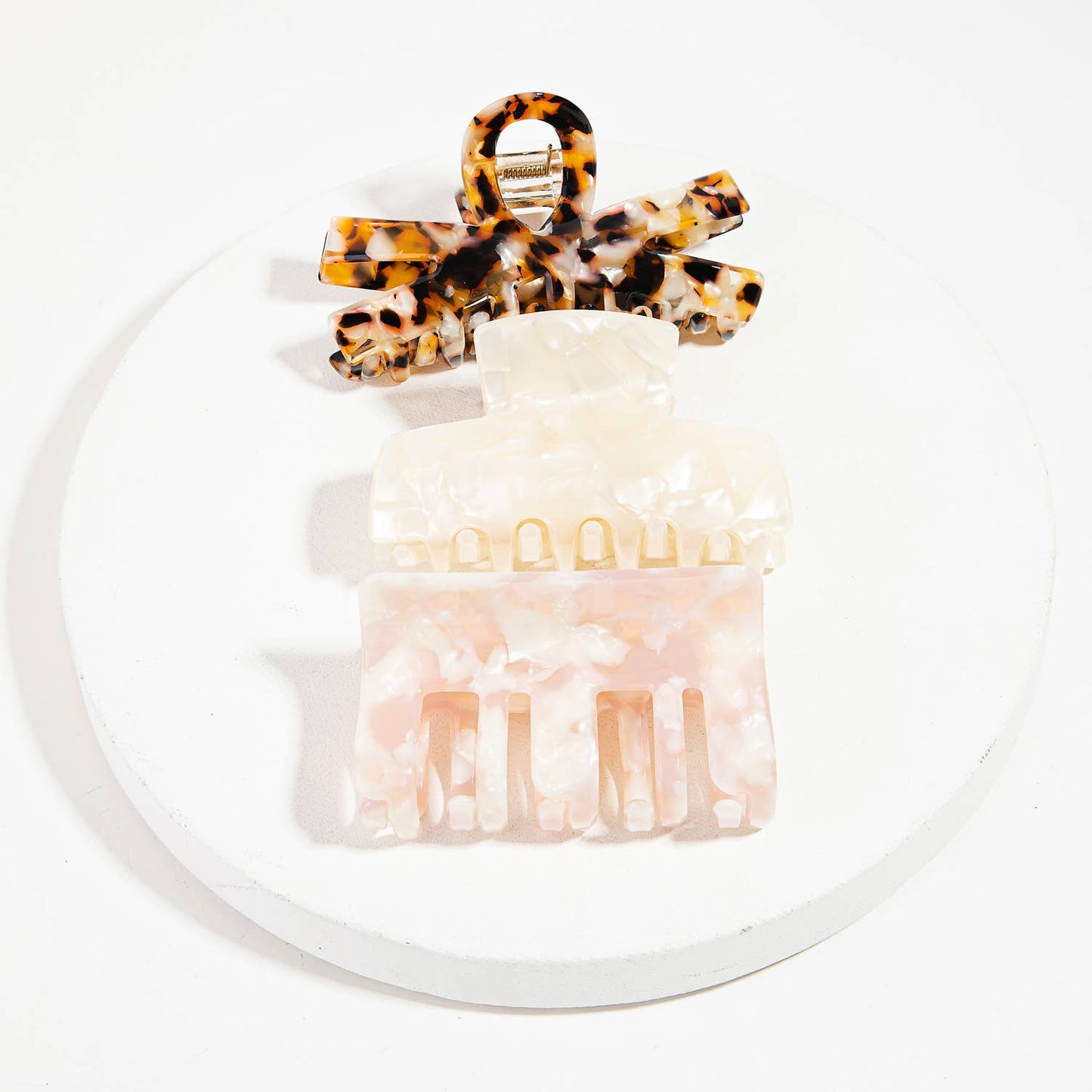Collections by Fame Accessories - Acetate Bow Hair Claw Set