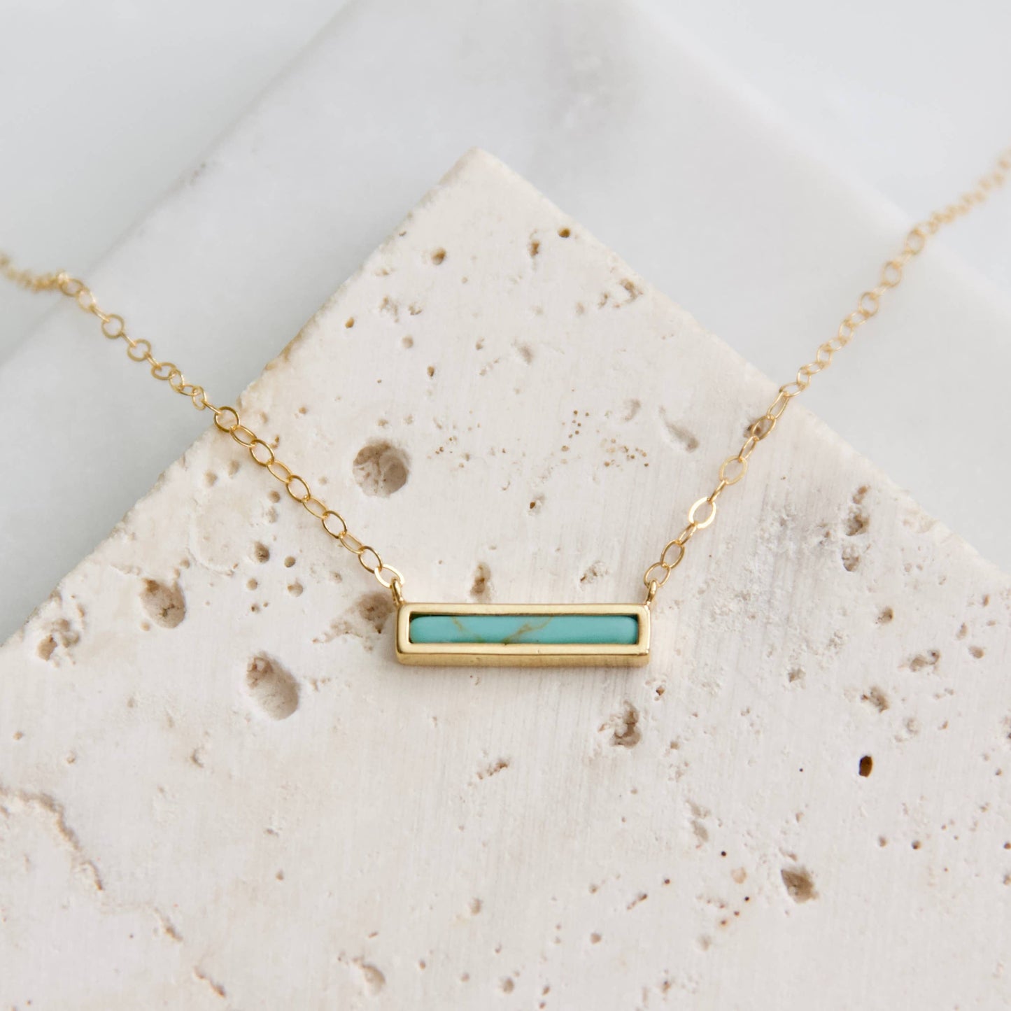 Mesa Blue - Mini Turquoise Bar Necklace