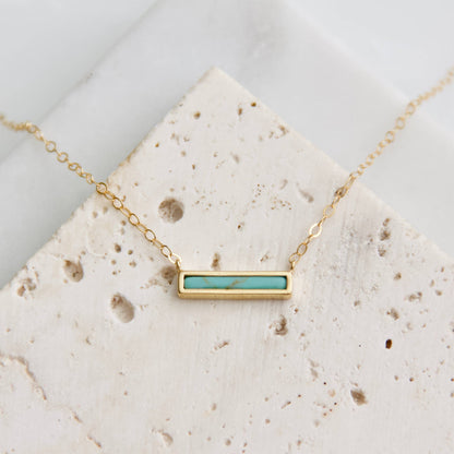 Mesa Blue - Mini Turquoise Bar Necklace