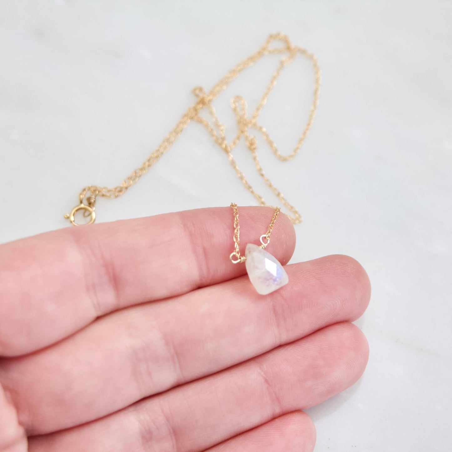 Mesa Blue - Moonstone Necklace - Gold Filled