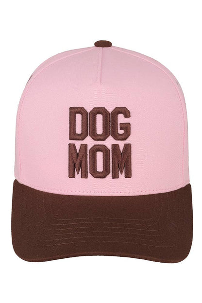 Hana - C.C DOG MOM Embroidered Two Tone Trucker Cap