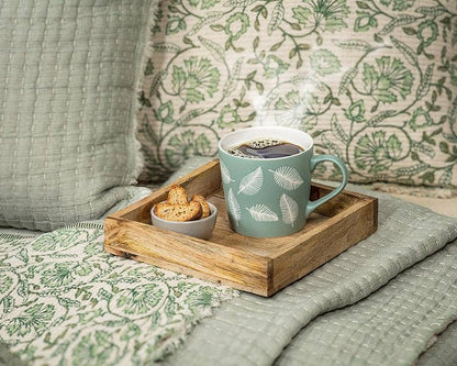 Abbott - Feathery Leaves Mug-Sage-3.5"H(13oz)