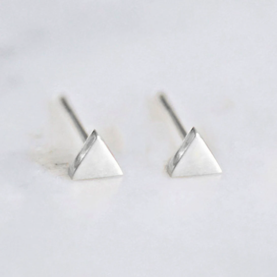 Melange Blanc - Alexandra triangle stud earring, triangle earring