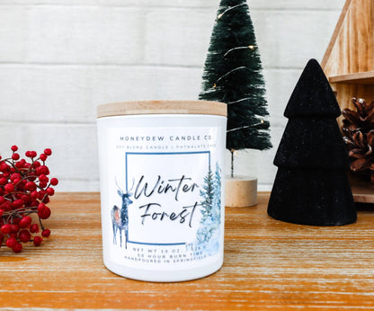 HC101 Honeydew Candle Co. - Winter Forest 8 oz Jar Candle