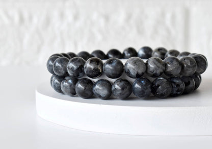 Soothing Crystals - Black Labradorite Bracelet (Good Fortune and Focus)