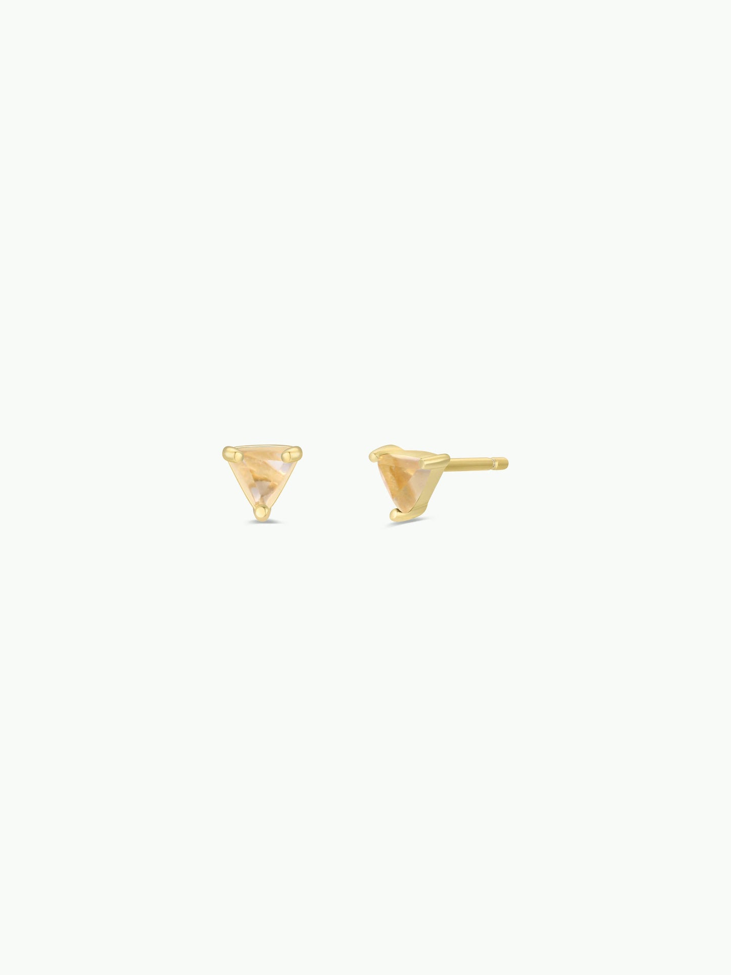 JaxKelly - Mini Energy Gem - Citrine - Gold Earrings