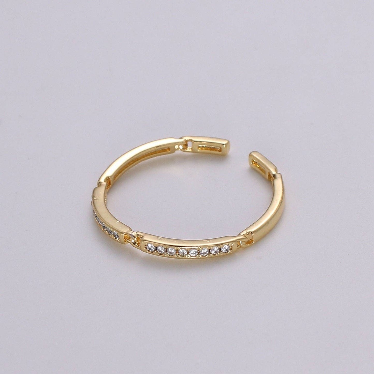 Aim Eternal - Dainty Gold Vermeil Minimalist CZ Ring R127
