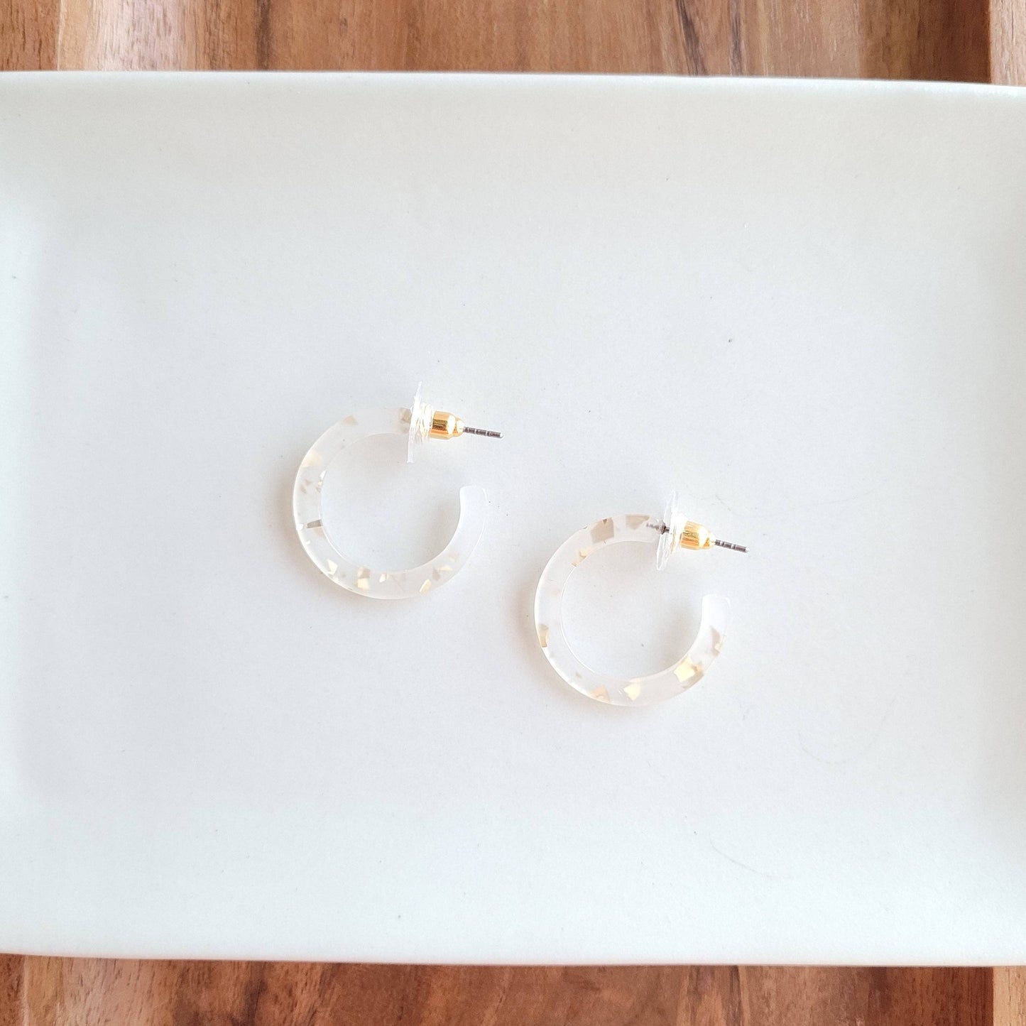 Spiffy & Splendid - Cam Mini Hoops - Gold Flake // Earrings, Gift