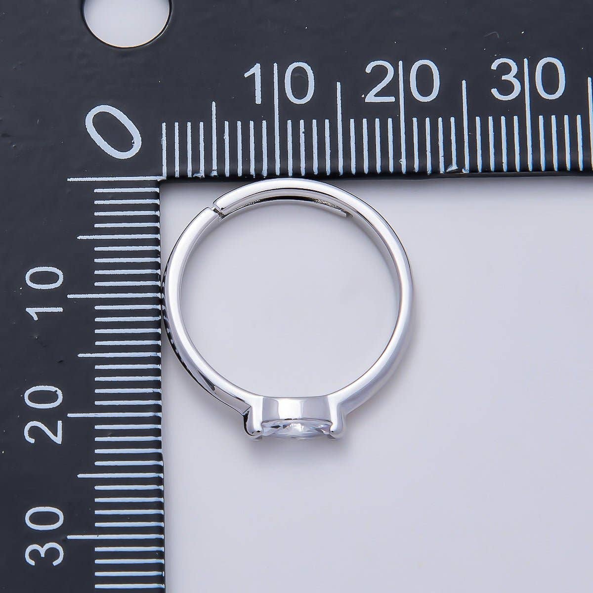 Aim Eternal - 16K Gold Filled Clear Marquise CZ Minimalist Bezel Adjustable Ring in Gold & Silver | Rings-00161 Rings-00162