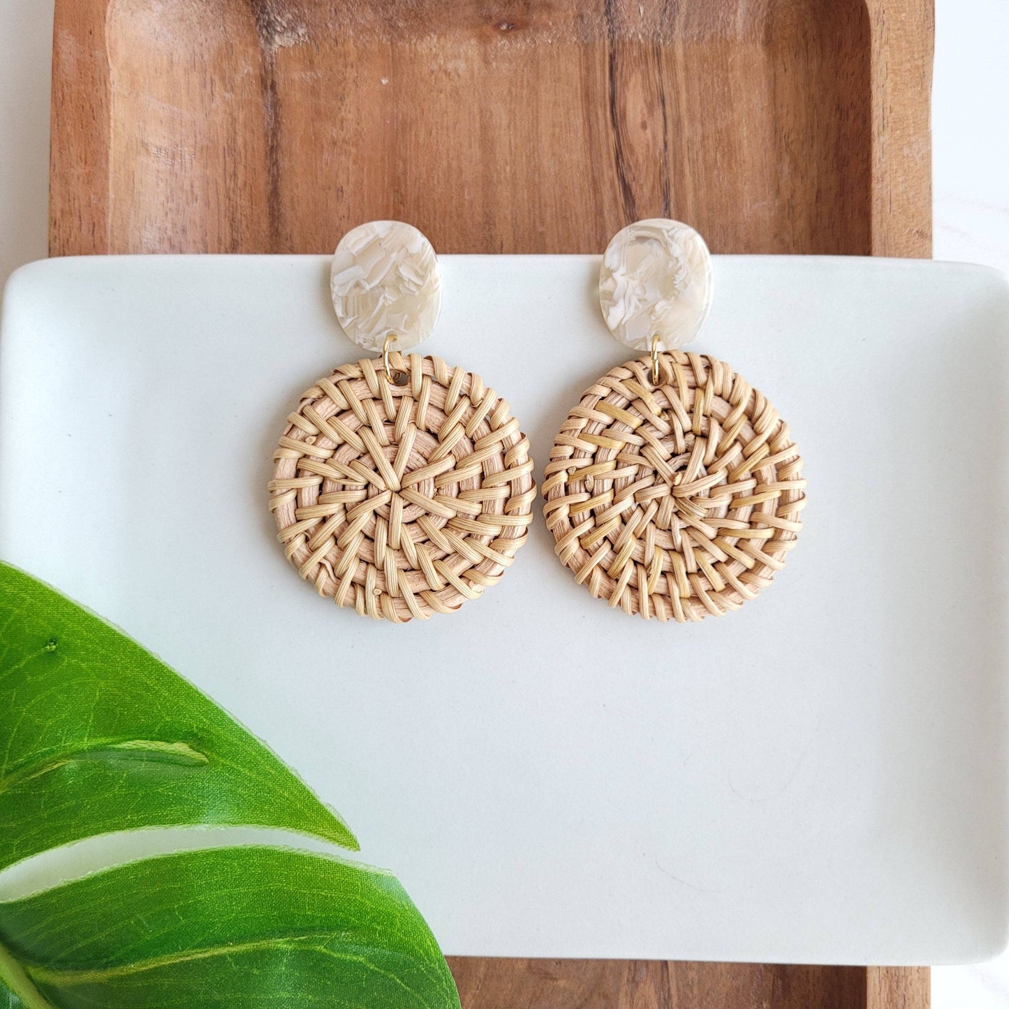 Spiffy & Splendid - Dominica Earrings - Dark Rattan // Resort, Gifts, Jewelry