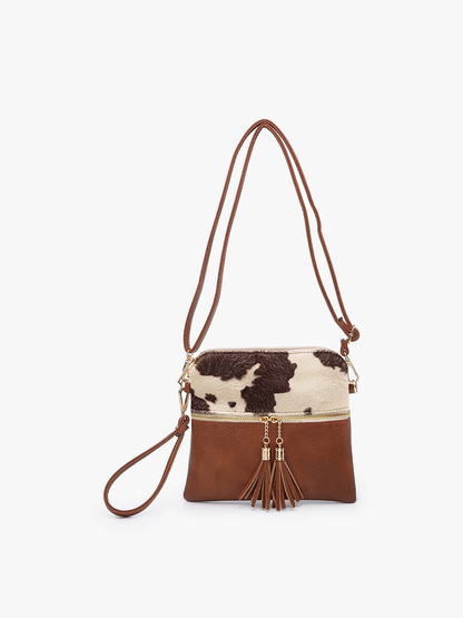 Jen & Co. - M1785 Tara Double Zip Crossbody Bag/Wristlet
