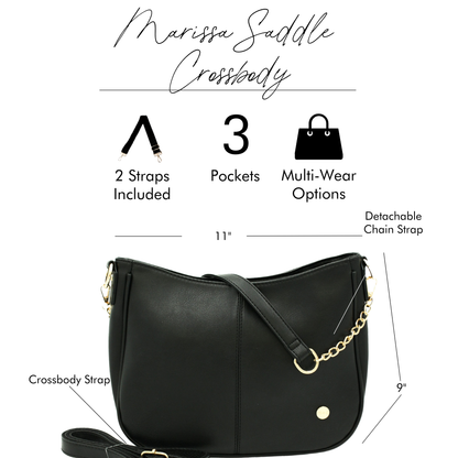 modern and chic - Marissa Crossbody Saddle Hand Bag Purse