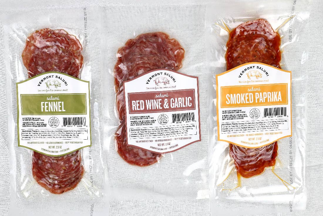 Vermont Salumi - Red Wine & Garlic Sliced Salami