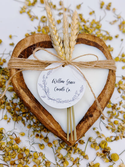 WGC103 Willow Grace Candle Co - *Fall* Small Heart Dough Candle