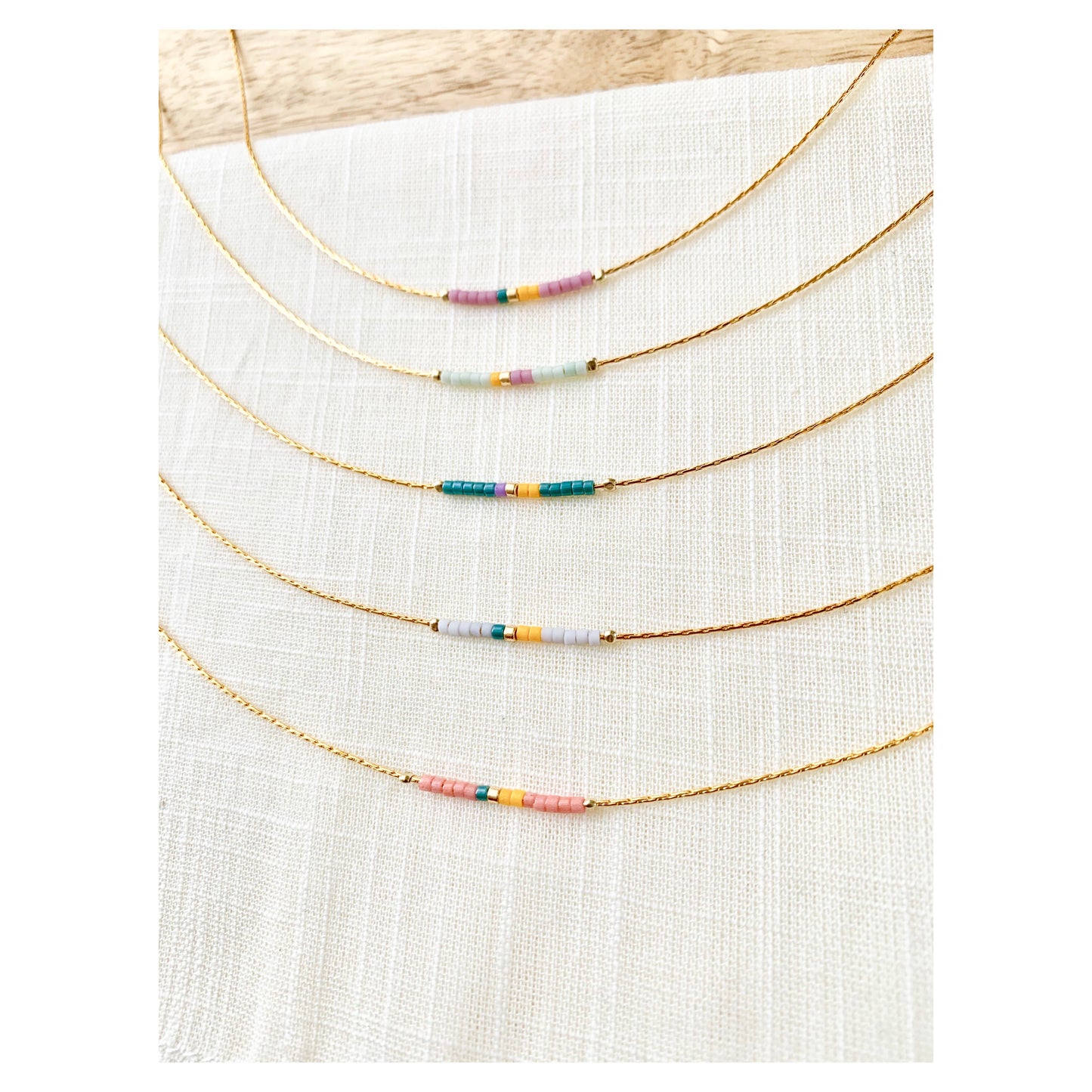 Ocean Breakup - Colorful Minimalist Beaded Necklace