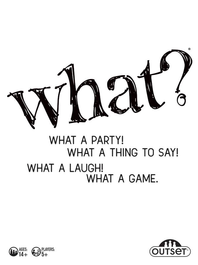 Outset Games and Cobble Hill Puzzles - What? (new design) Easy to Learn. Impossible not to laugh.