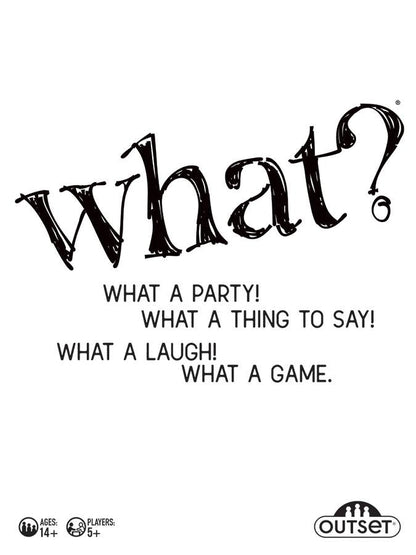Outset Games and Cobble Hill Puzzles - What? (new design) Easy to Learn. Impossible not to laugh.