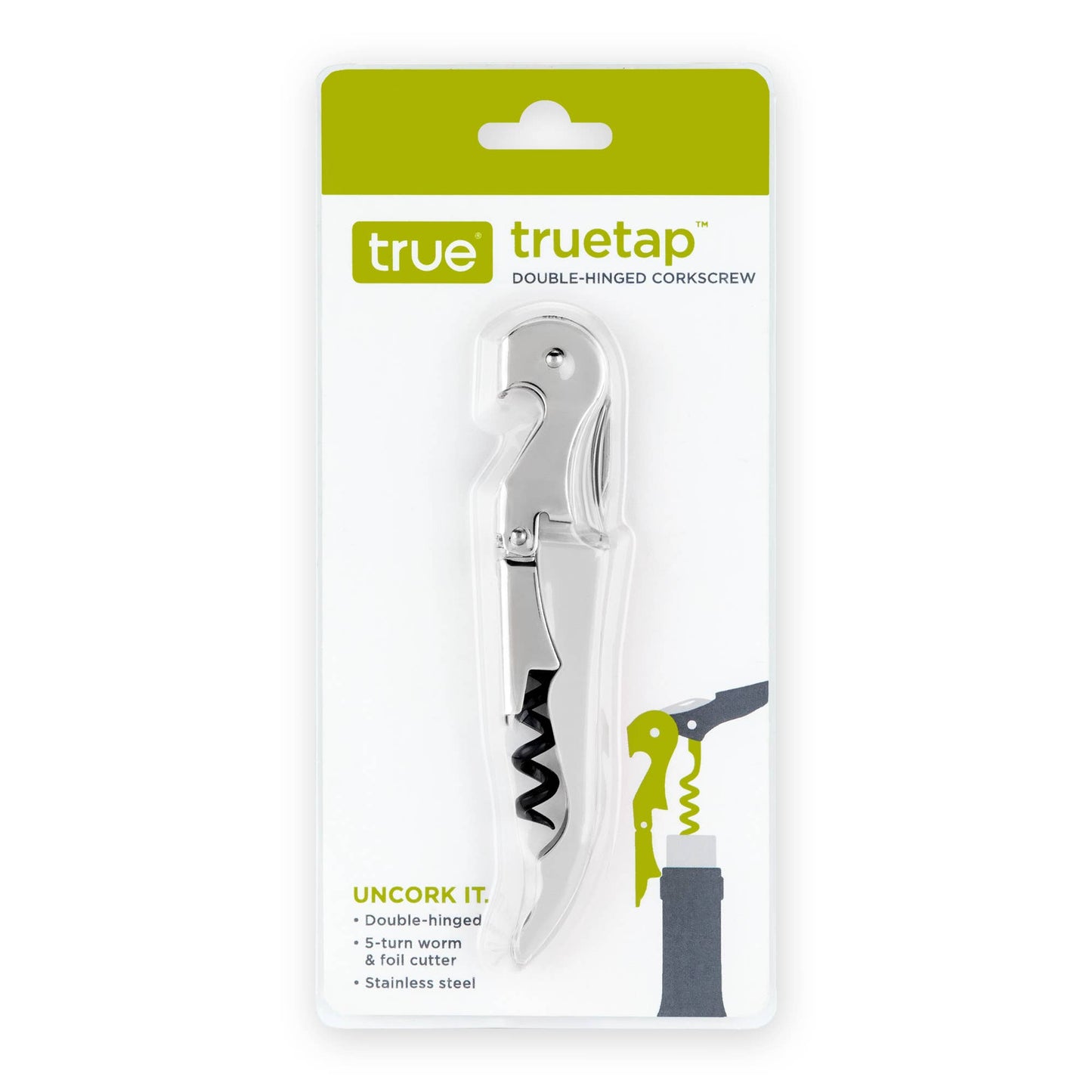 TRUE - Truetap Double-Hinged Corkscrew - ASST COLORS