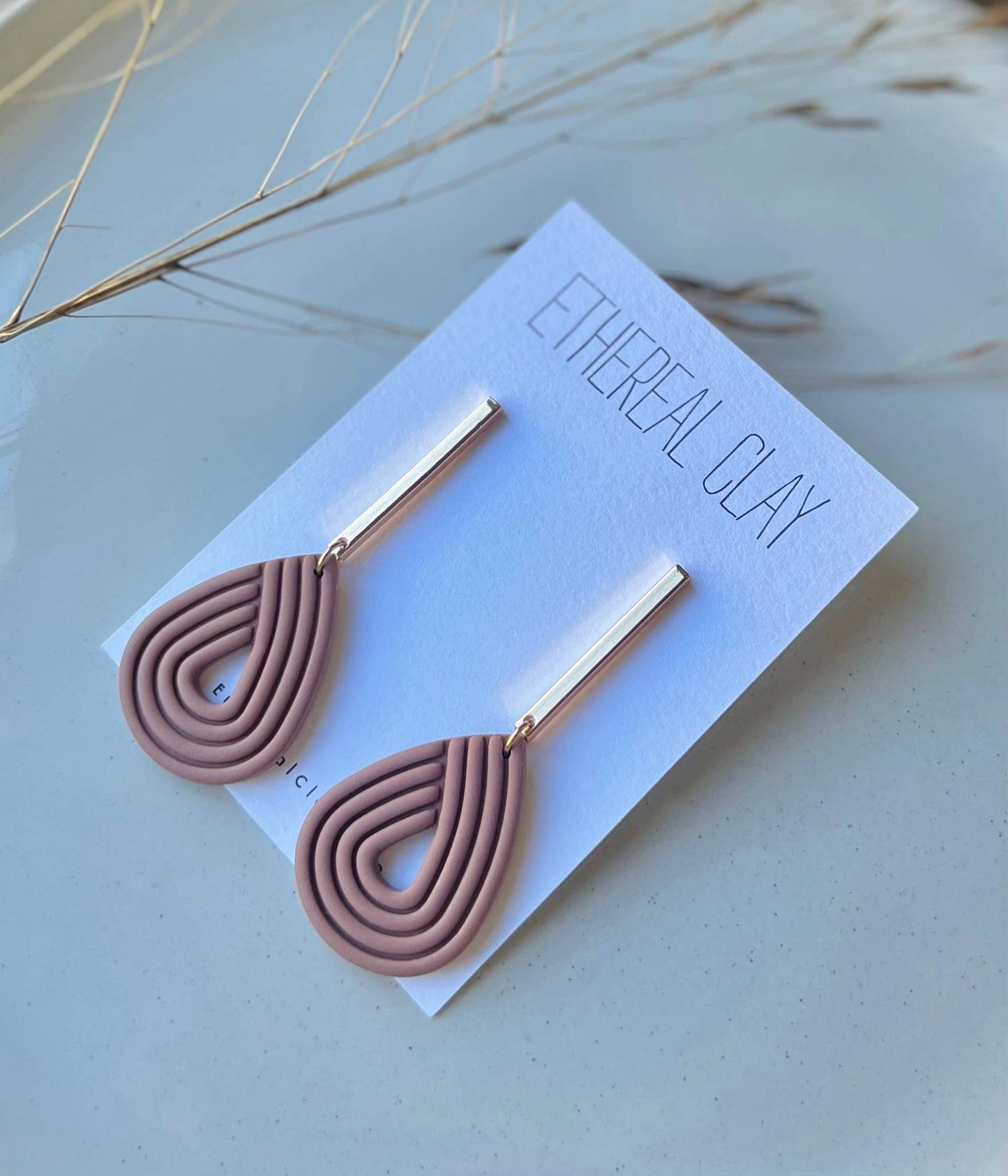 Ethereal Clay - Boho Clay Earrings, Fall / Winter Style, Simple Style