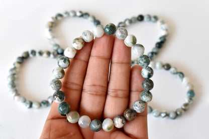 Soothing Crystals - Tree Agate Bracelet (Sense of Peace and Inner Tranquility)