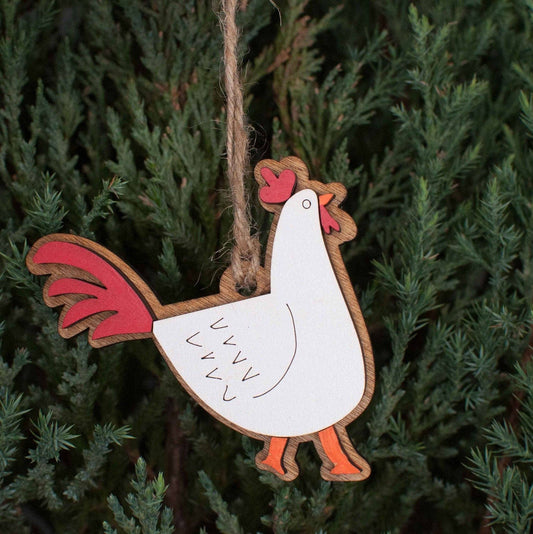 The Little Ornament Shop - Chicken Christmas Ornament