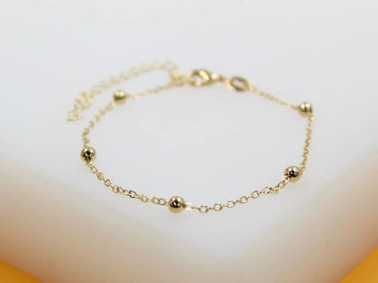 MIA Jewelry - 18K Gold Filled Beaded Cable Chain Necklace (F63)(I138A)
