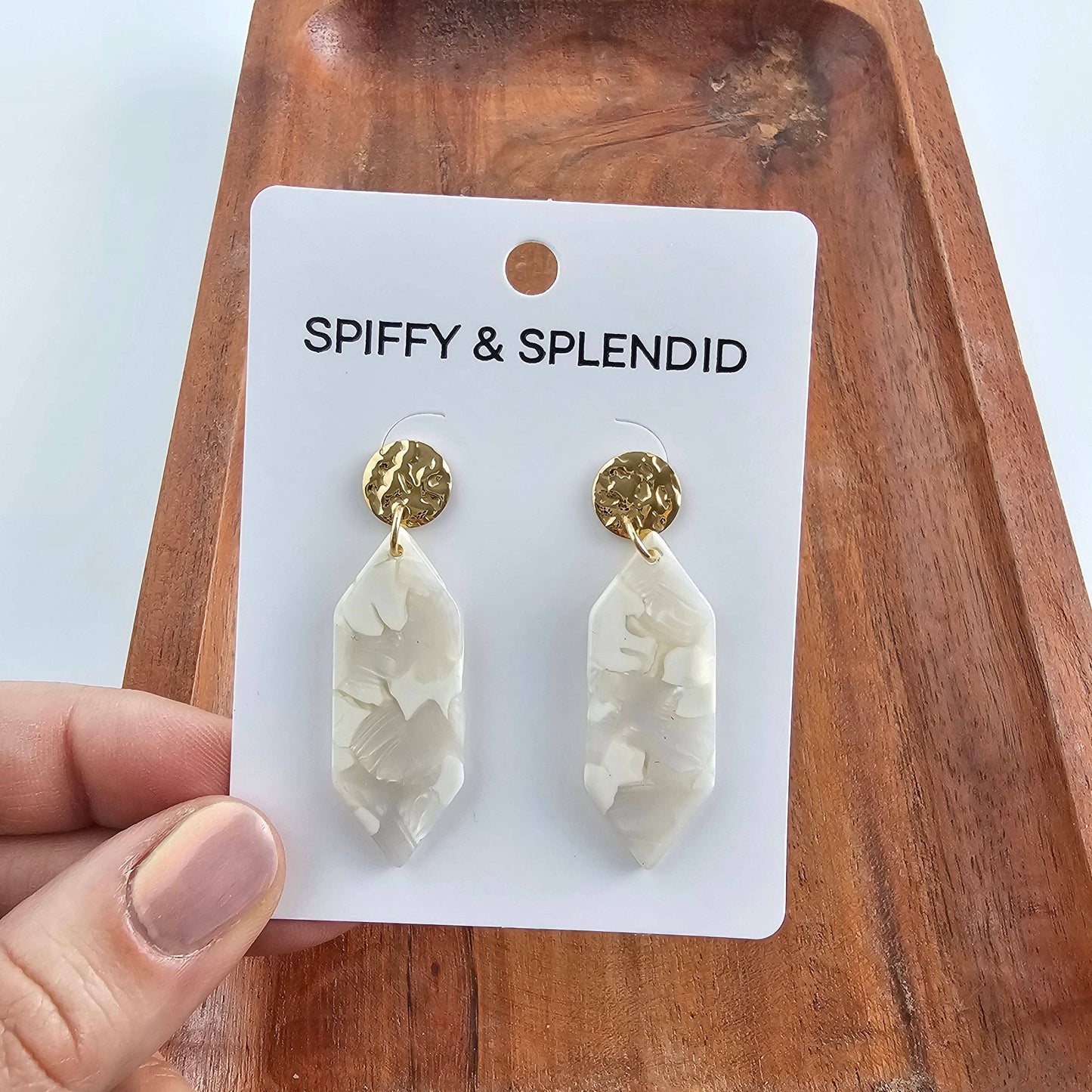 Spiffy & Splendid - Gemma Earrings - Breezy White // Spring, Summer, Mother's Day