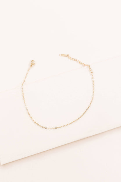 Lovoda - Fresh Rope Chain Anklet | Gold