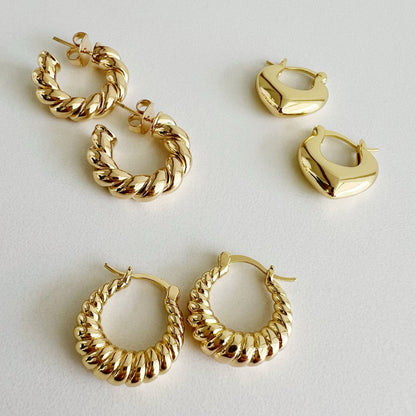 True by Kristy Jewelry - Heartthrob Hoops Earrings Gold Filled