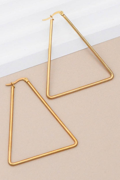 MA208 Mia Accessories - 18K Gold Plated Waterproof Stainless Steel Hoop Earrings - 7149