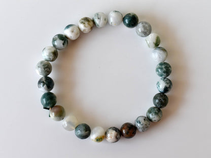 Soothing Crystals - Tree Agate Bracelet (Sense of Peace and Inner Tranquility)