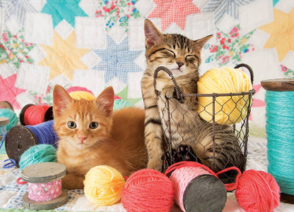 Outset Games and Cobble Hill Puzzles - Balls of Fluff 1000pc puzzle