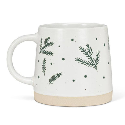 Abbott - Wide Base Mug with Pine Branches-3.5"H(14oz)