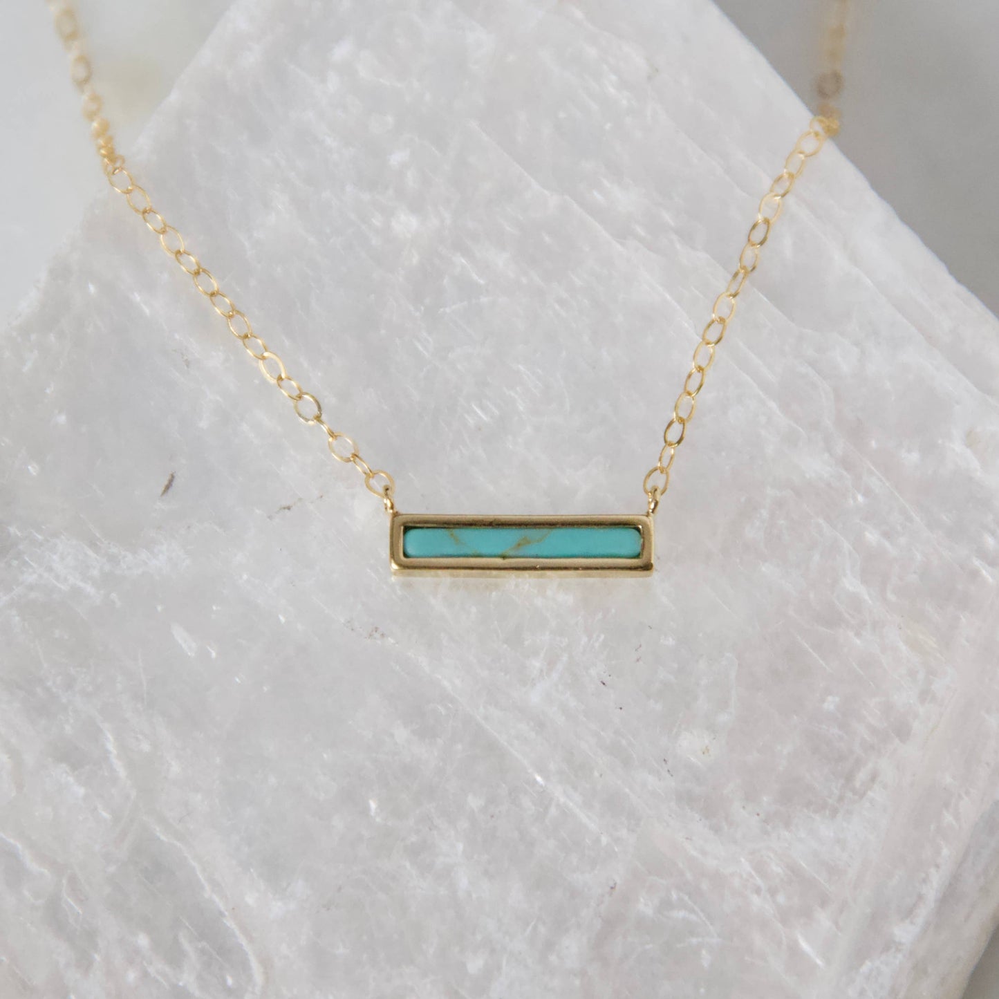 Mesa Blue - Mini Turquoise Bar Necklace
