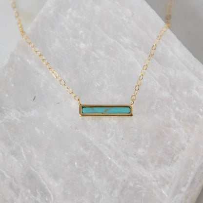 Mesa Blue - Mini Turquoise Bar Necklace