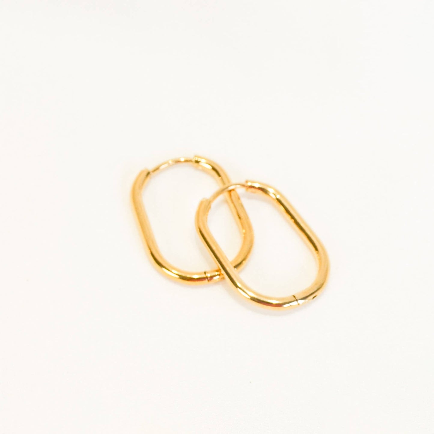 Melange Blanc - E080 rectangle hoop, hoop earring, rectanglehoop earring