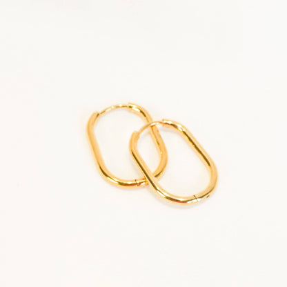 Melange Blanc - E080 rectangle hoop, hoop earring, rectanglehoop earring
