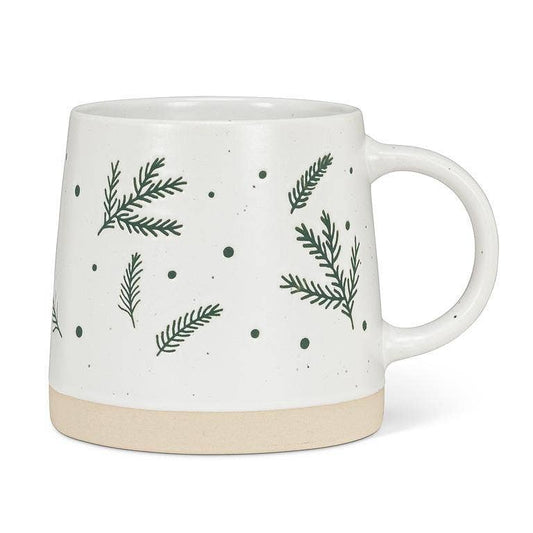 Abbott - Wide Base Mug with Pine Branches-3.5"H(14oz)