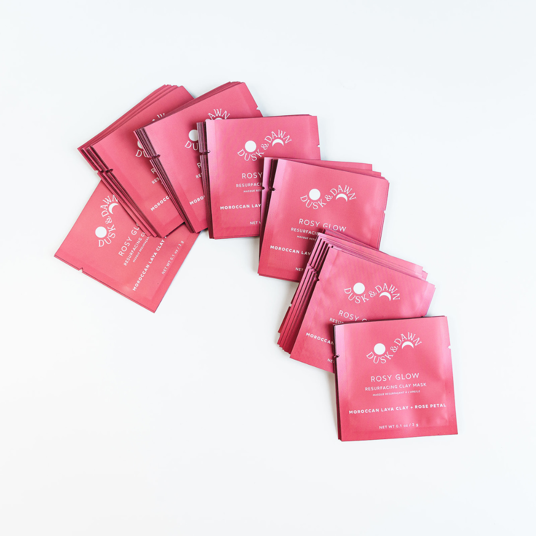 Giften Market - Rosy Glow Resurfacing Clay Mask - 1 Skincare Treatment Pouch