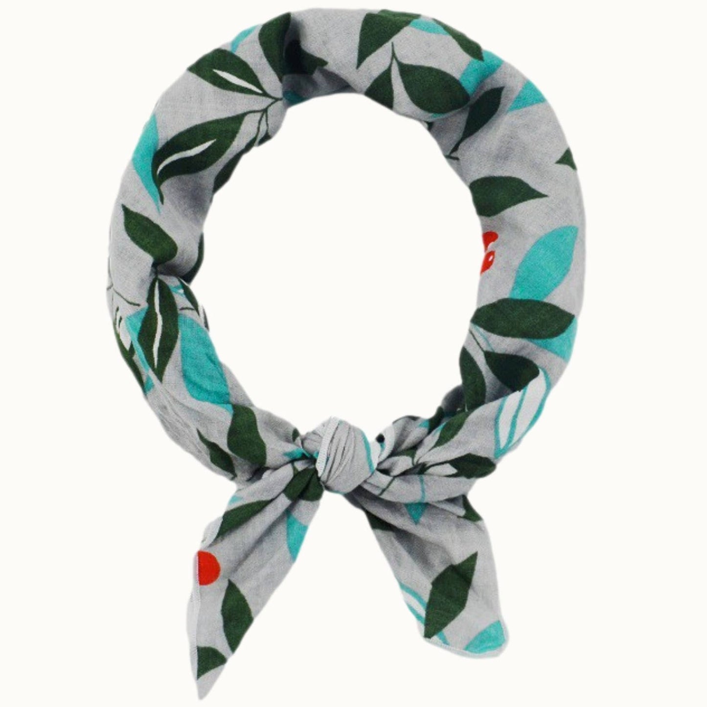 Olive & Pique - Chic Neckerchief Scarf, Versatile, 70 x 70cm, Gray