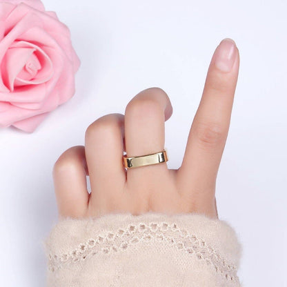 Aim Eternal - 14K Gold Filled Square Geometric Band Ring | S-512