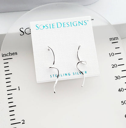 SD110 Sosie Designs - Silver Ribbon Twirl Studs
