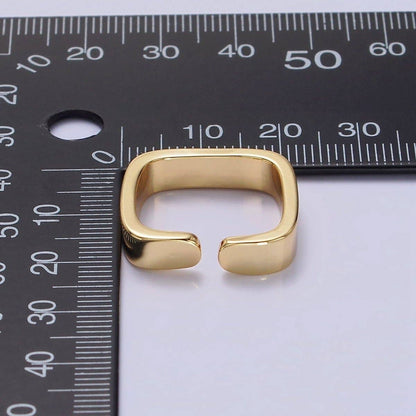 Aim Eternal - 14K Gold Filled Square Geometric Band Ring | S-512