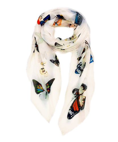 JC Sunny Fashion - 4 Colors--JC Signature Multicolor Butterfly Scarf