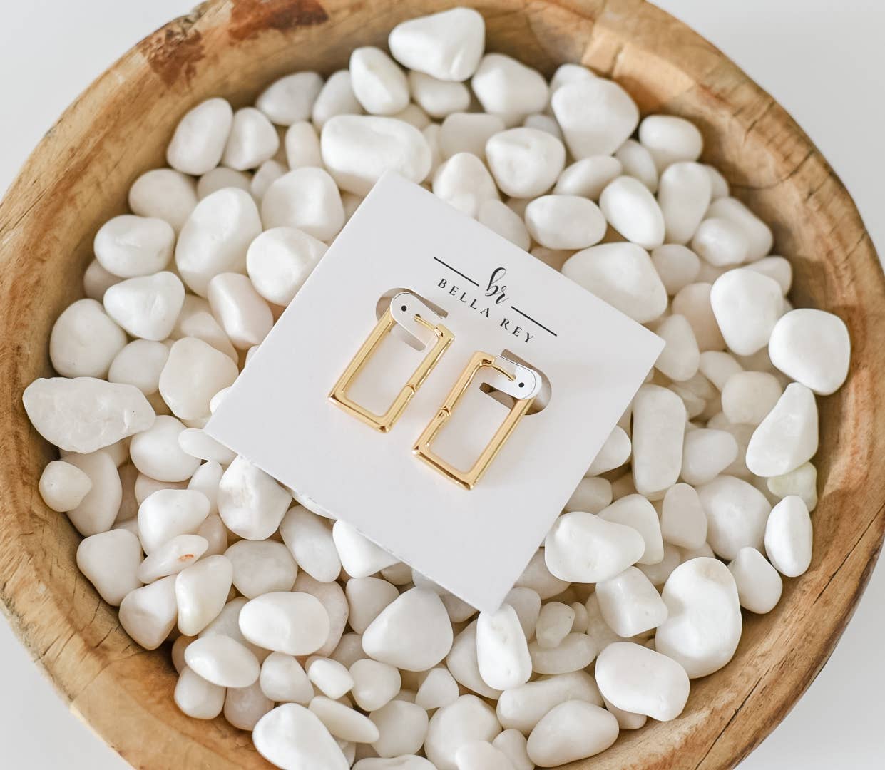 Bella Rey jewelry - Bella hoops 18k gold plated earrings- hypoallergenic