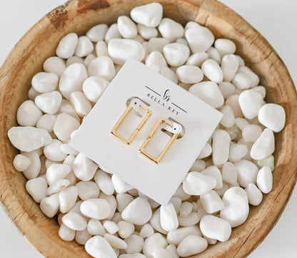 Bella Rey jewelry - Bella hoops 18k gold plated earrings- hypoallergenic