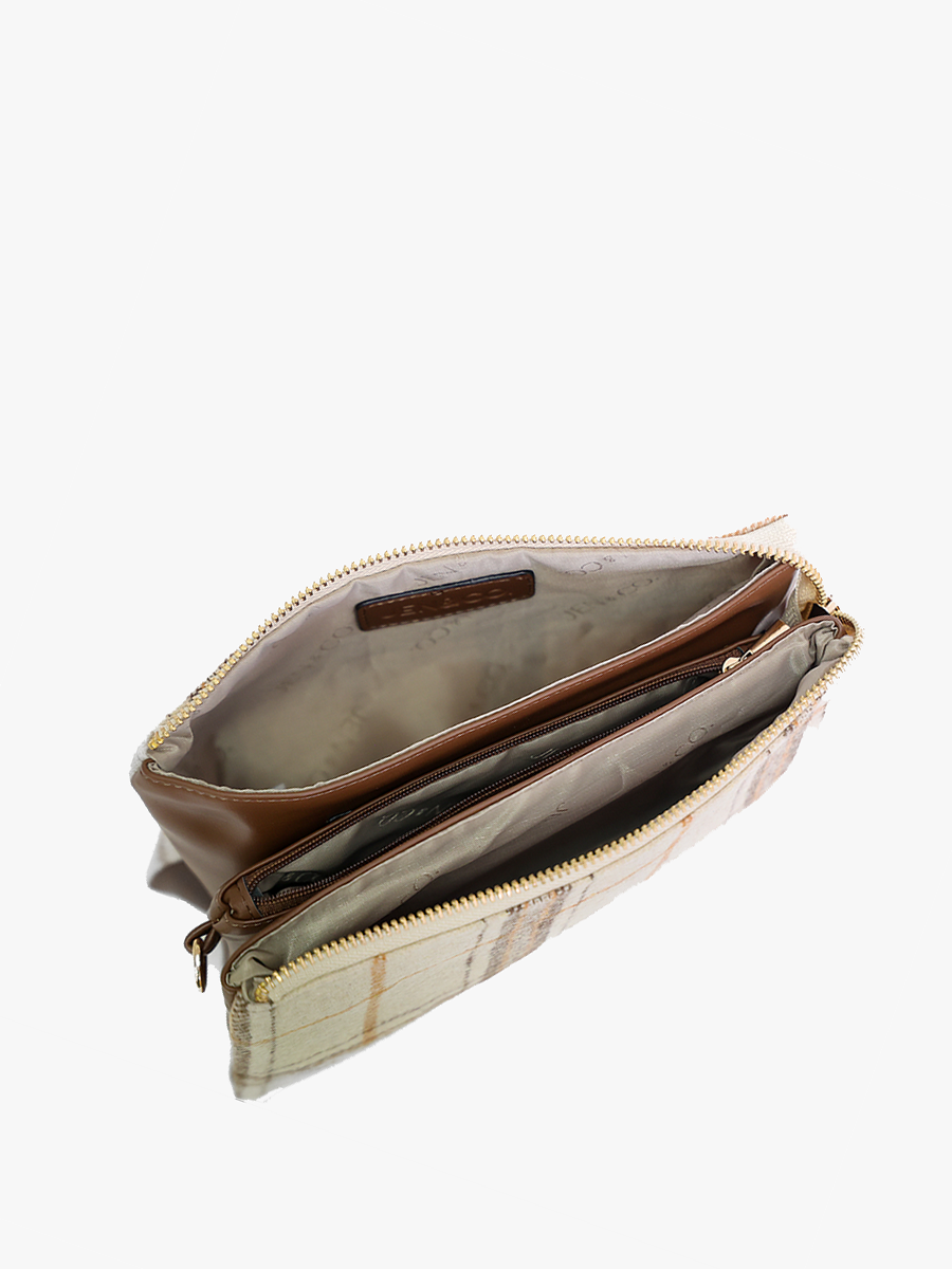Jen & Co. - Riley Monogrammable 3 Compartment Crossbody/Wristlet | M013
