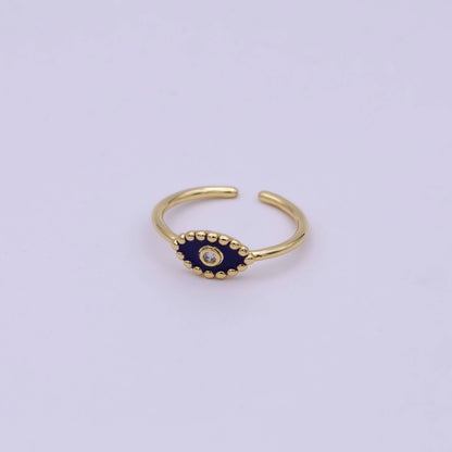 Aim Eternal - Minimalist 24K Gold Filled Beaded Evil Eye with Crystal Zirc
