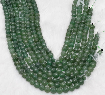 Soothing Crystals - Green Aventurine Round Beads, 4,6,8,10,12mm Mala For Beads